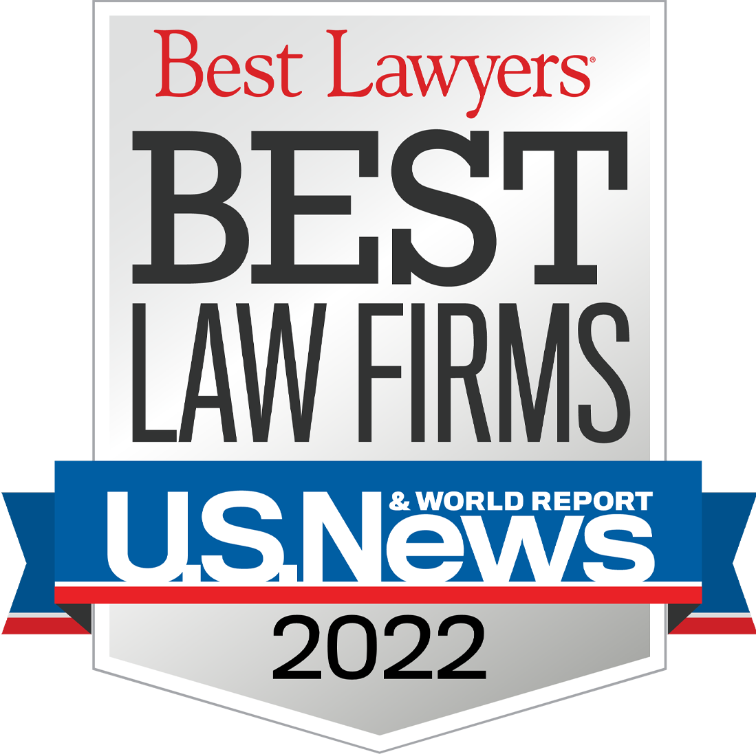 2022 best lawyers and best law firms by U.S. News and World Report badge.